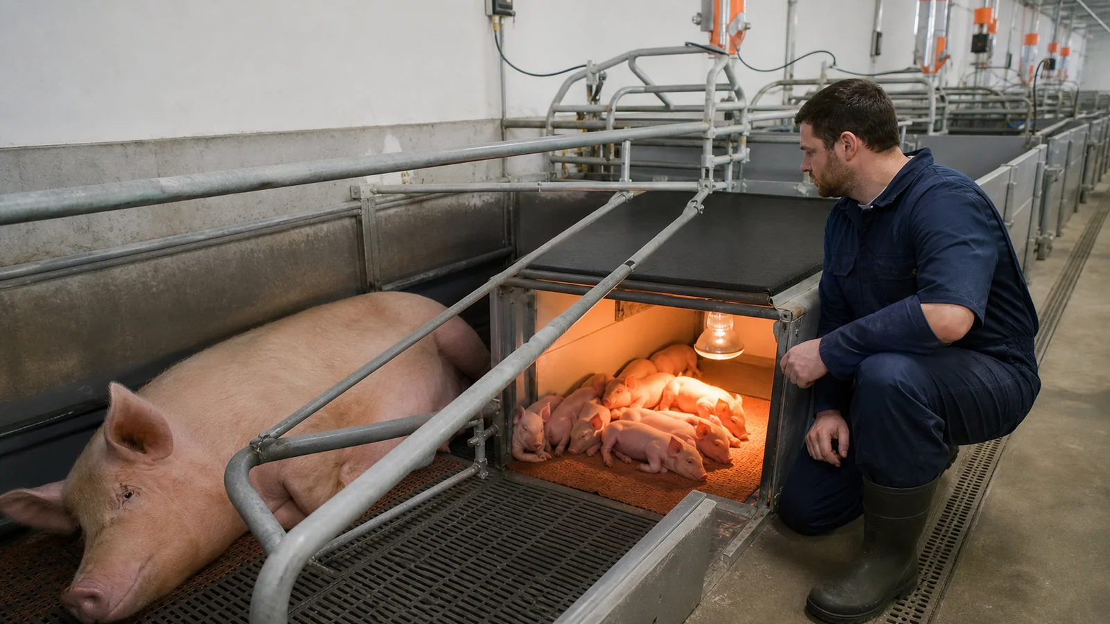 Farrowing Sow House Piglet Creep Heating Area