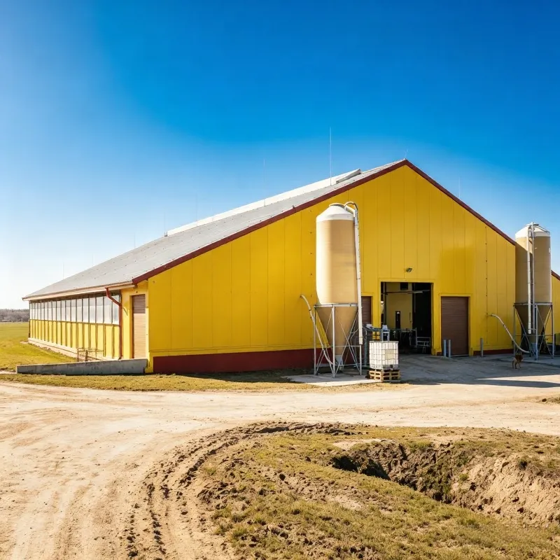 Commercial Pig Breeding House Exterior