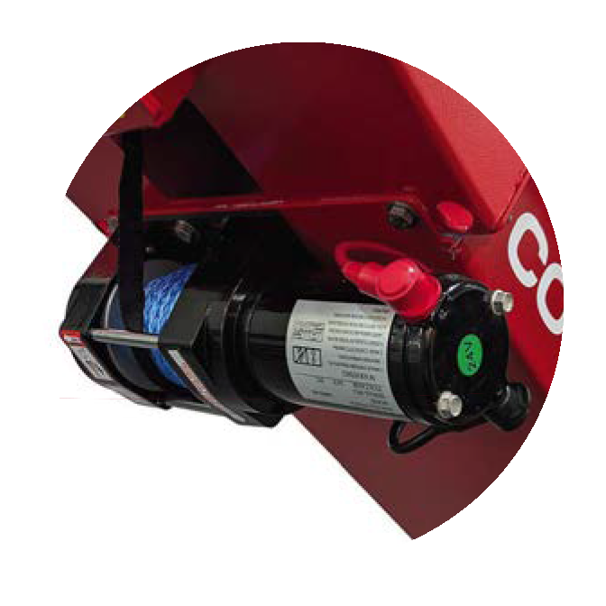 electric winch for motorized pig carcass cart