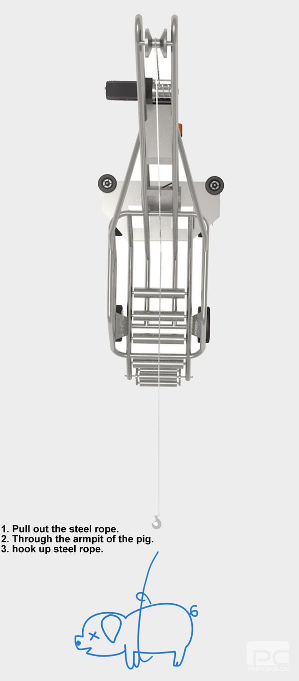 electric dead pig cart carcass loading application