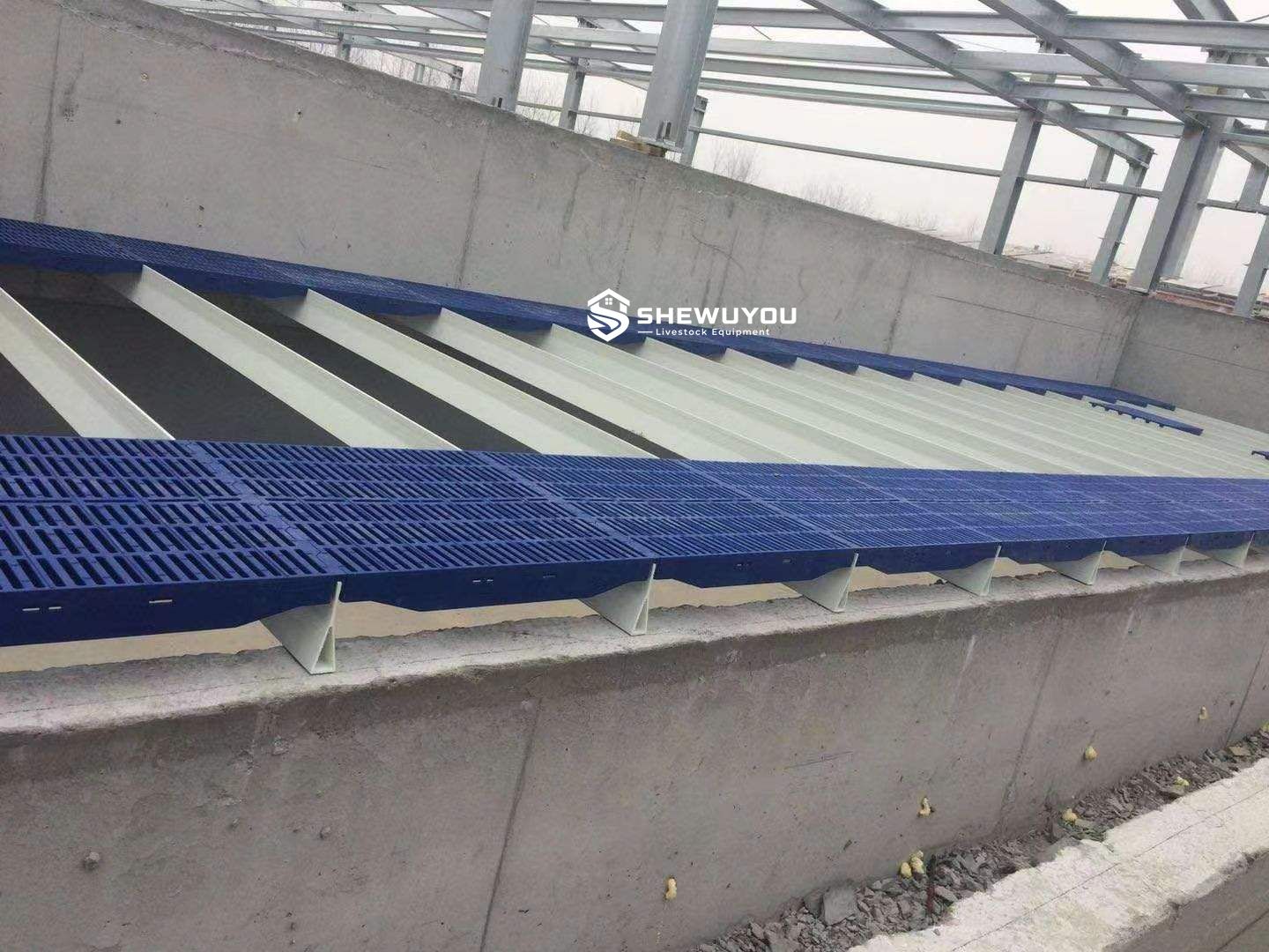 FRP Support Beams Installed Above Pig Manure Pit