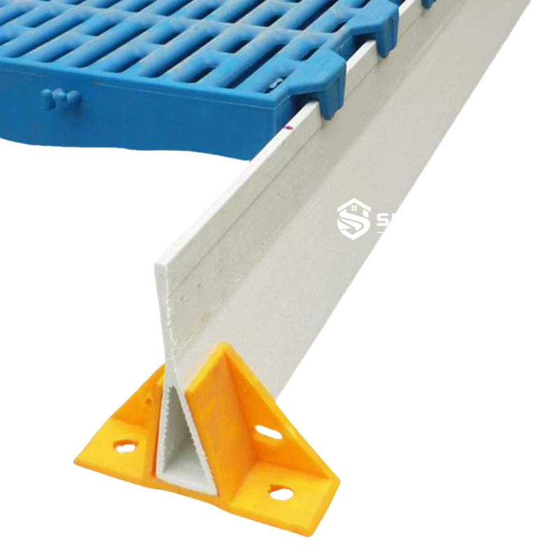 Fiberglass Slatted Floor Support Beam and Bracket