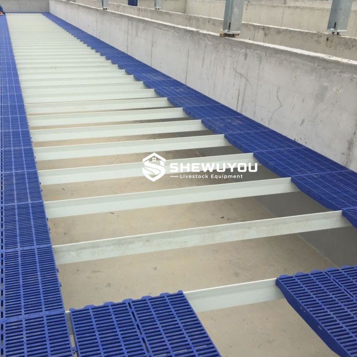GRP Support Beam Installation for Plastic Pig Slats