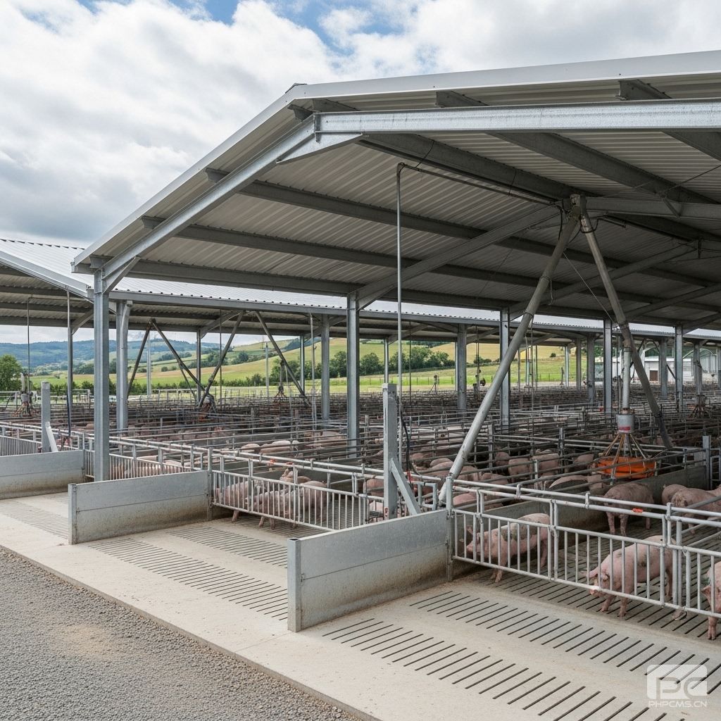 Modern Galvanized Steel Structure Commercial Pig Farm