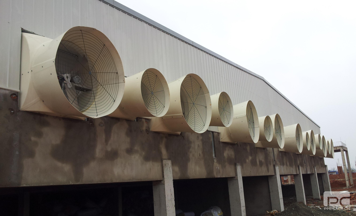 Pig House Exhaust Fan Ventilation System