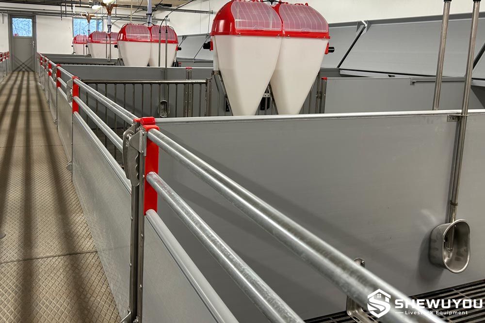 PVC Partition Panels with Galvanized Pig Pen Rails