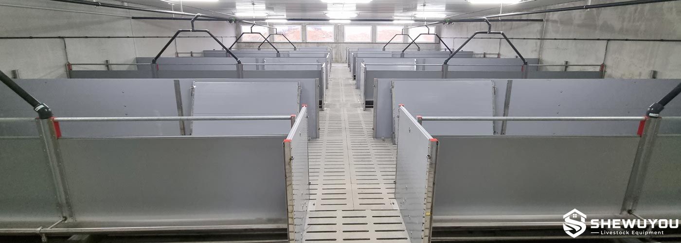 Commercial Pig Pen with Solid PVC Partition Panels