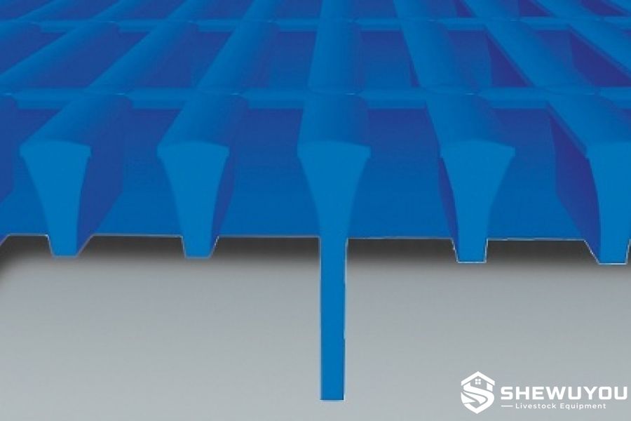 V shaped plastic piglet floor drainage profile