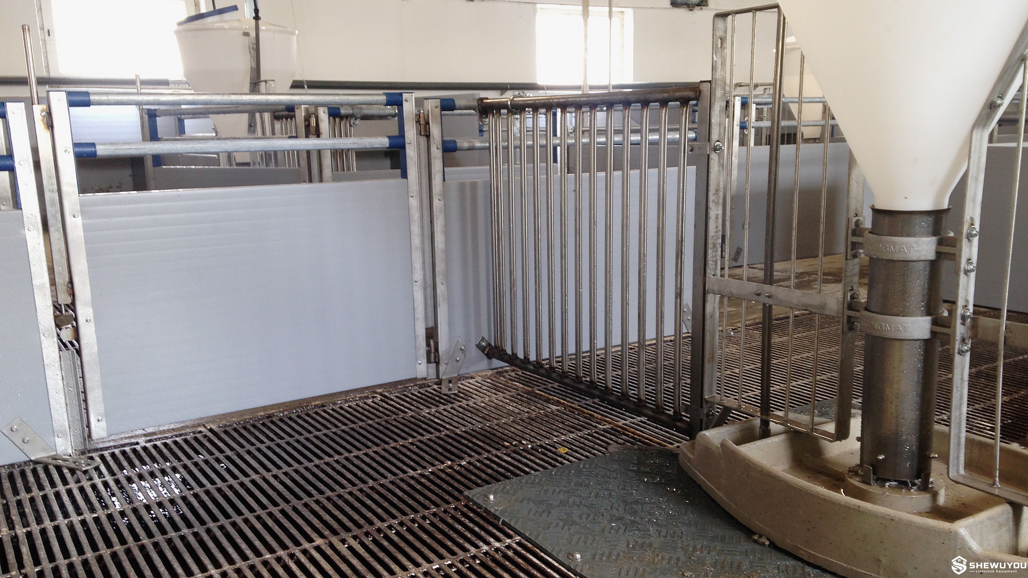 Pig Finisher Pen with Galvanized Contact Grid