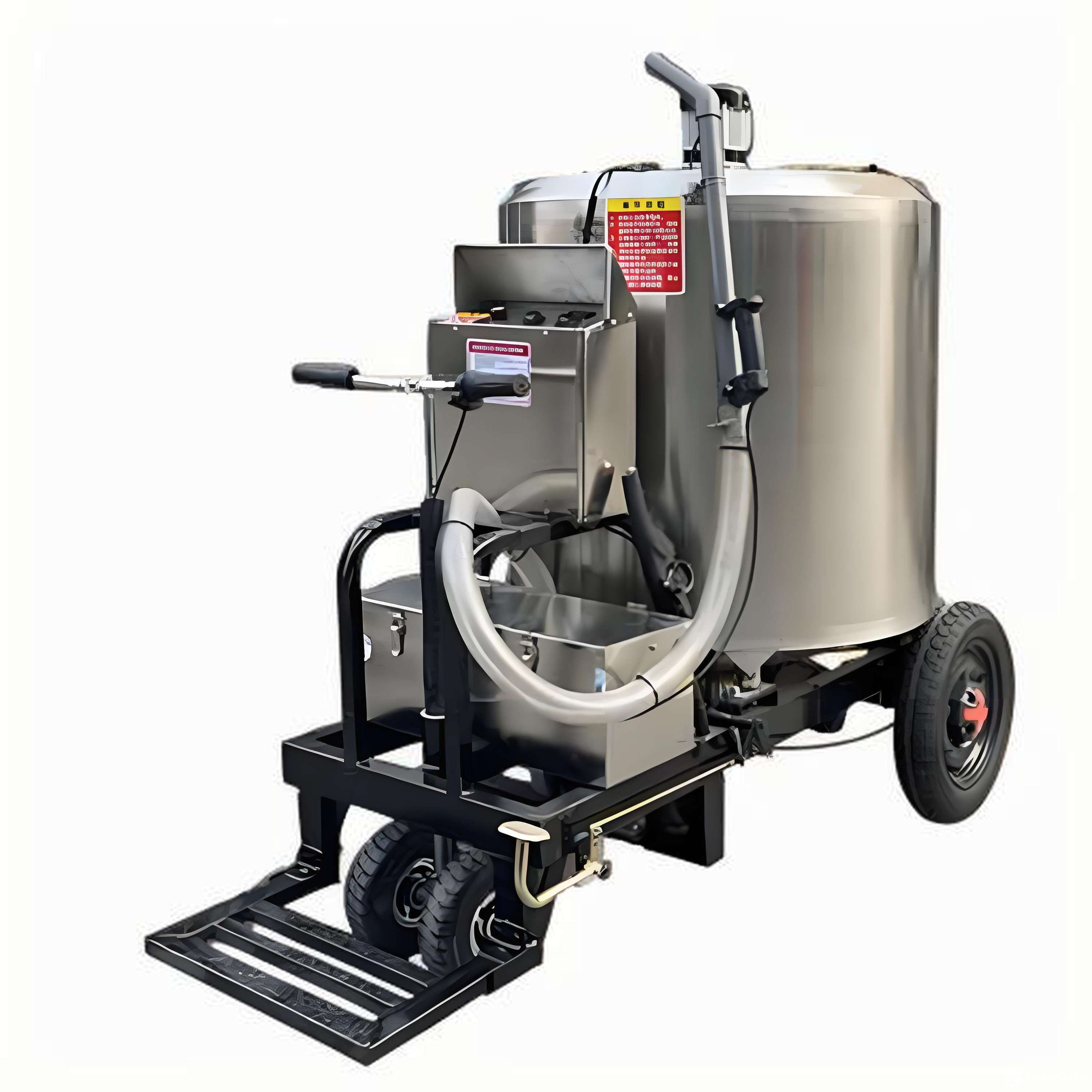 electric pig liquid feed cart with dispensing hose