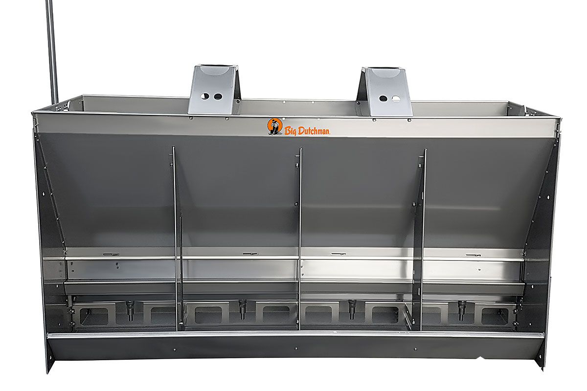Double-Sided DryWet Feeder for Wean-to-Finish Pigs