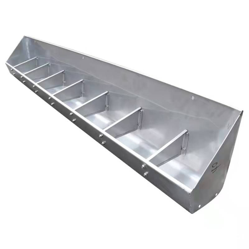 stainless steel divided piglet feeding trough
