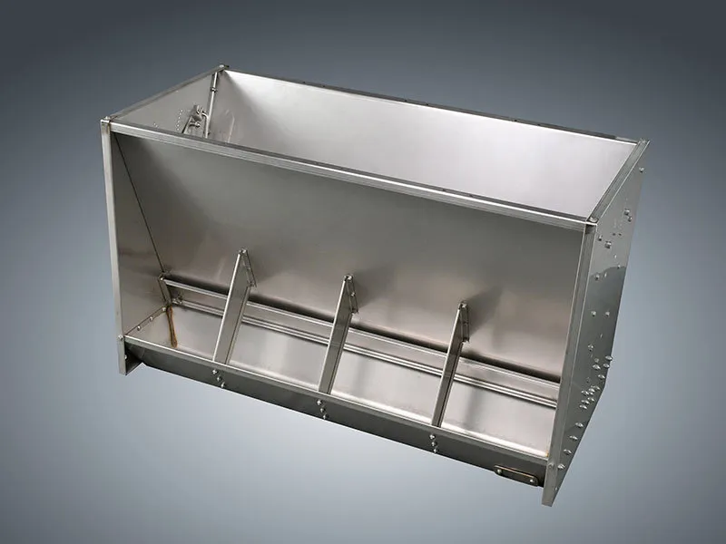 Piglet Stainless Steel Feed Pan with Multiple Feeding Spaces