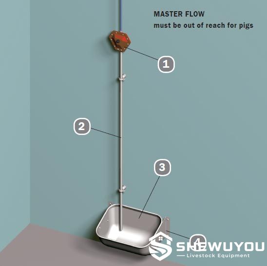 sow trough water level controller installation