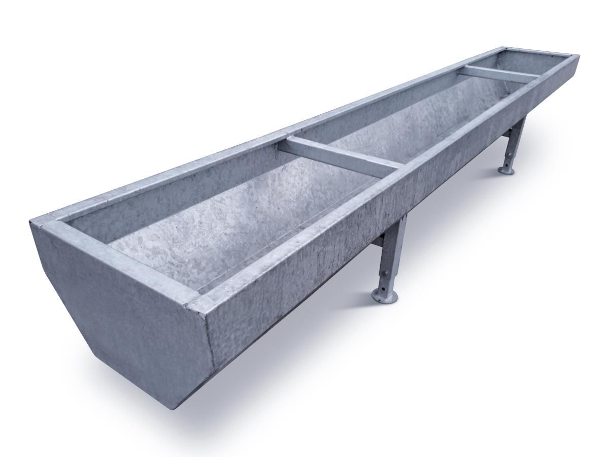 Long Galvanized Cattle Feed Trough