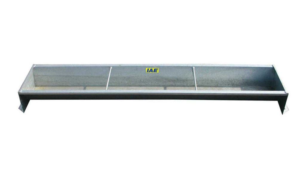 galvanized floor feeding cattle trough