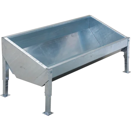 Angled Galvanized Cattle Feed Trough