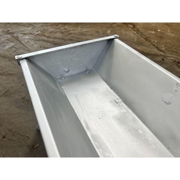 galvanized calf feed trough welded interior detail