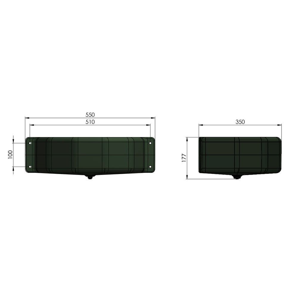 wall-mounted polyethylene cattle trough dimensions