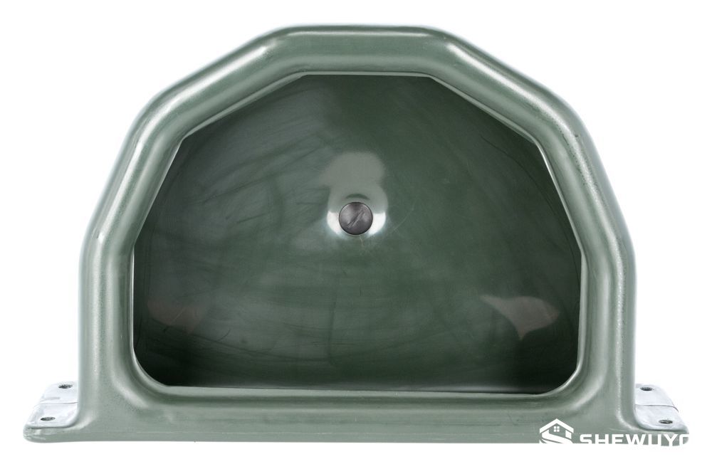 wall-mounted polyethylene cattle trough interior view