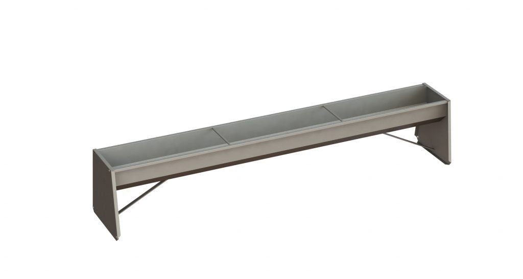 Heavy-Duty Galvanized Calf Feed Trough