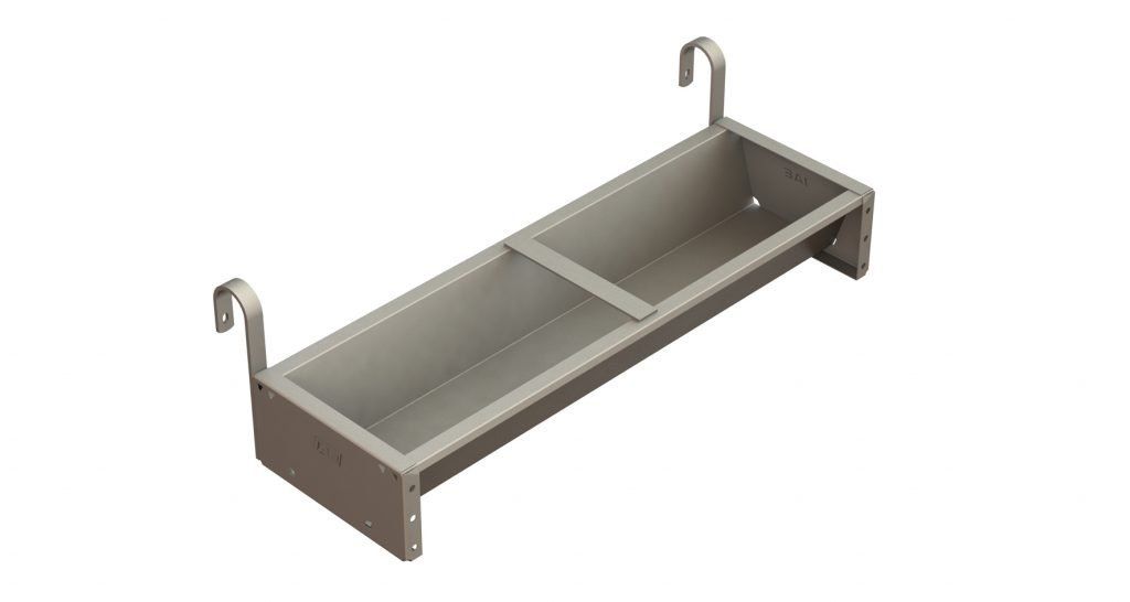 Hook-Over Galvanized Cattle Feed Trough