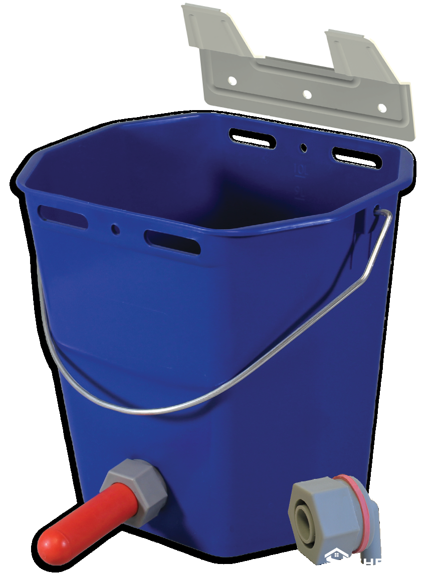 calf feeding bucket detachable valve and mounting system