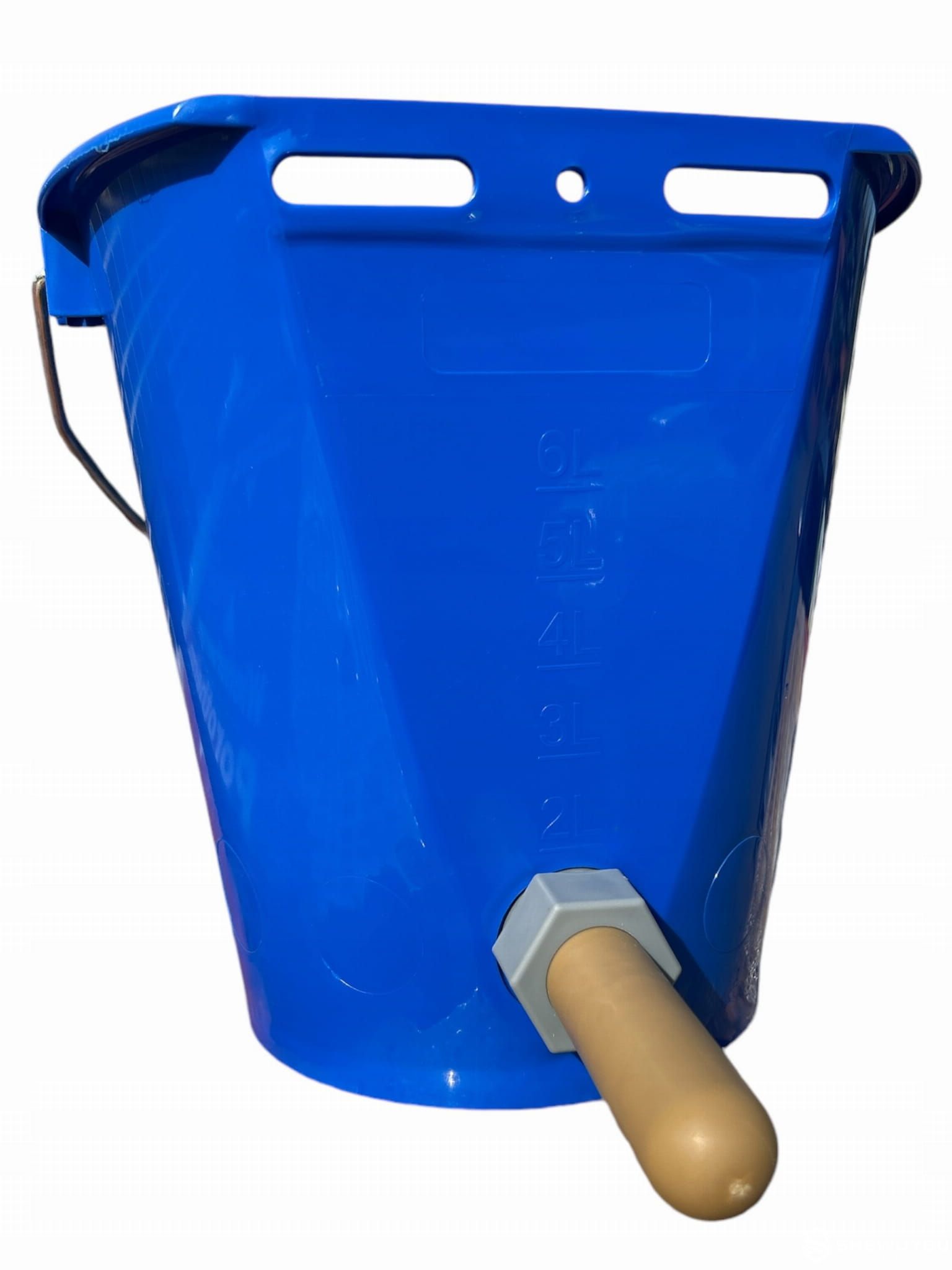 Blue 8L Single-Teat Calf Feeding Bucket