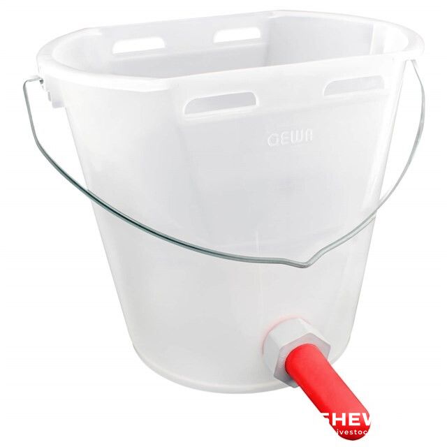 Transparent 8L Single-Teat Calf Feeding Bucket