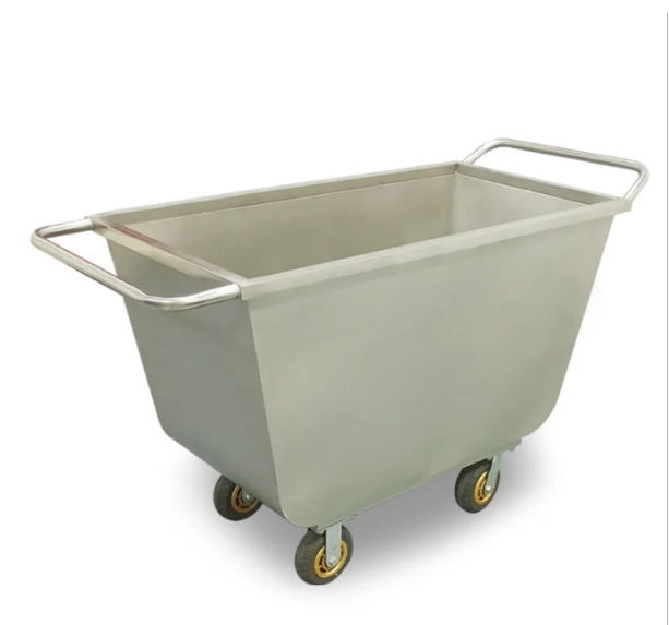 stainless steel pig farm feed transport cart construction