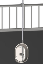 Stainless Steel Pig Drinking Cup Mounted on Steel Plate