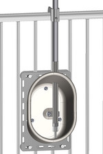 Pig Drinking Cup Installed on Pen Bars