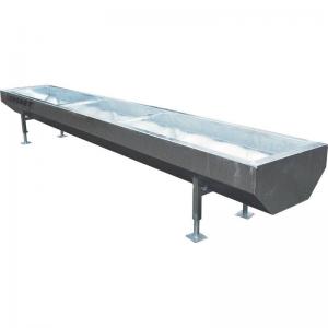 Angled Galvanized Cattle Feed Trough - SHEWUYOU Livestock Equipment