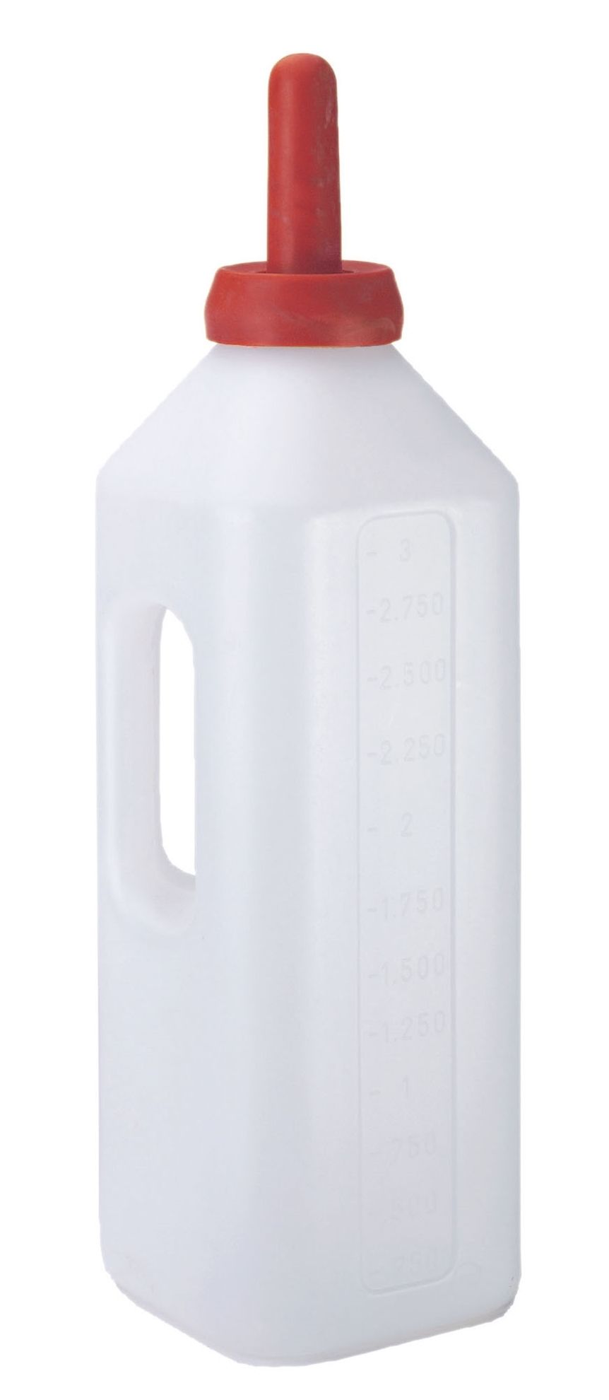 3L calf milk bottle with graduated scale and rubber teat