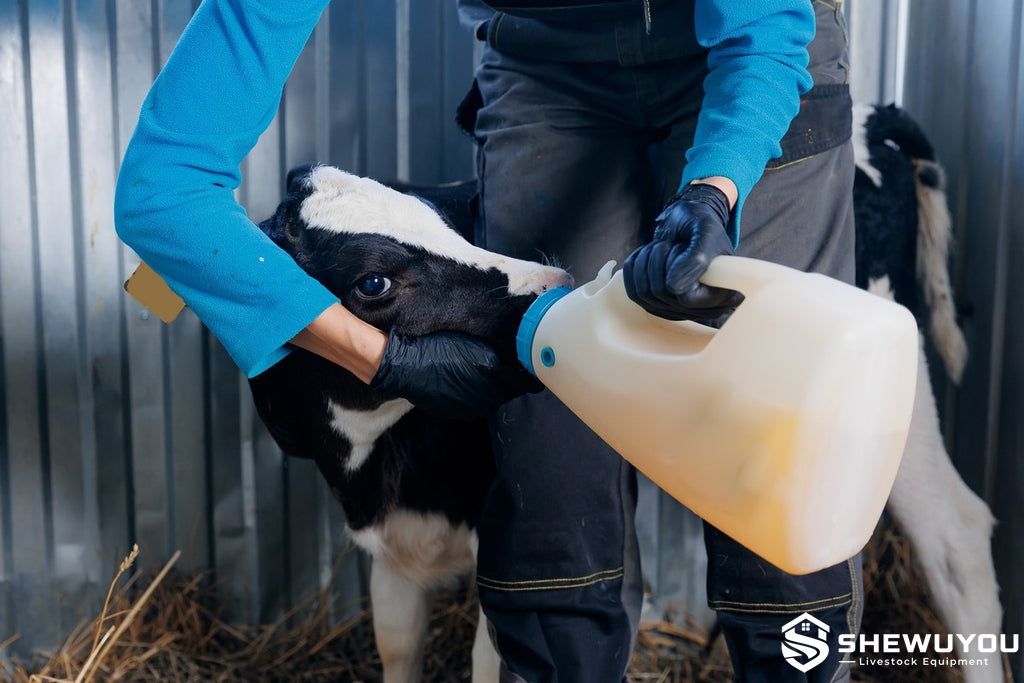 individual dairy calf bottle feeding application