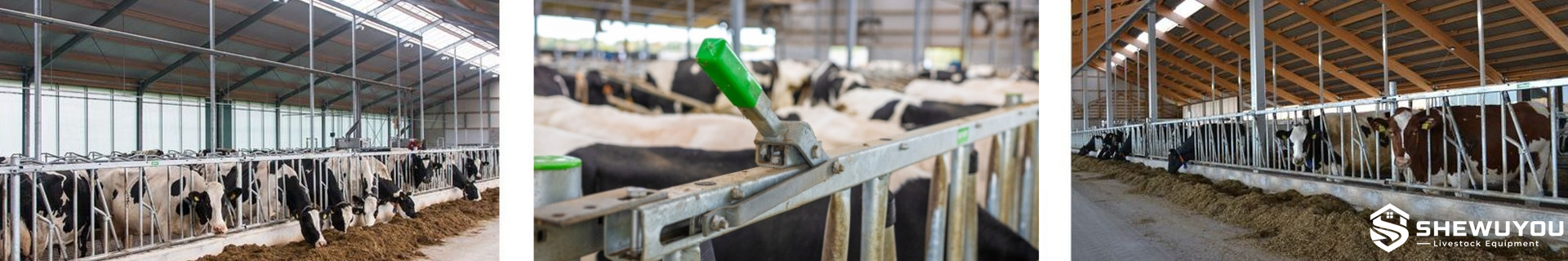 central-control self-locking cow headlock