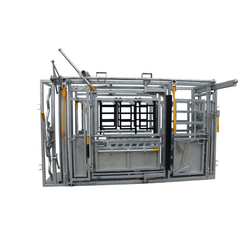 galvanized parallel squeeze cattle crush