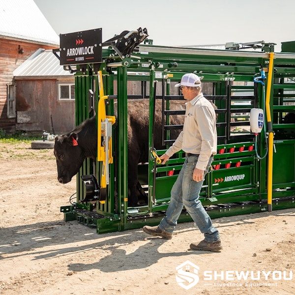 portable cattle crush emergency side access