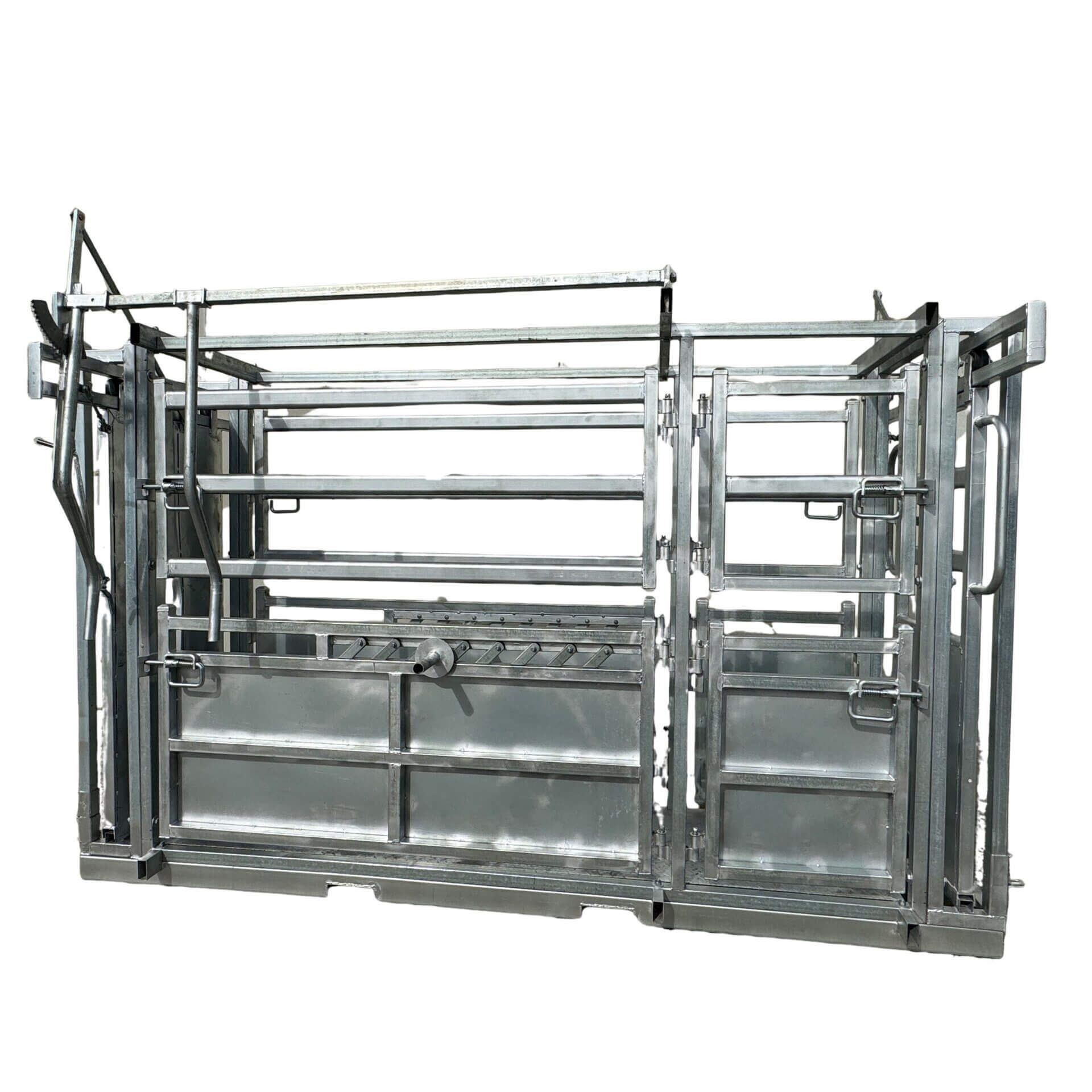 manual cattle crush with side access gates
