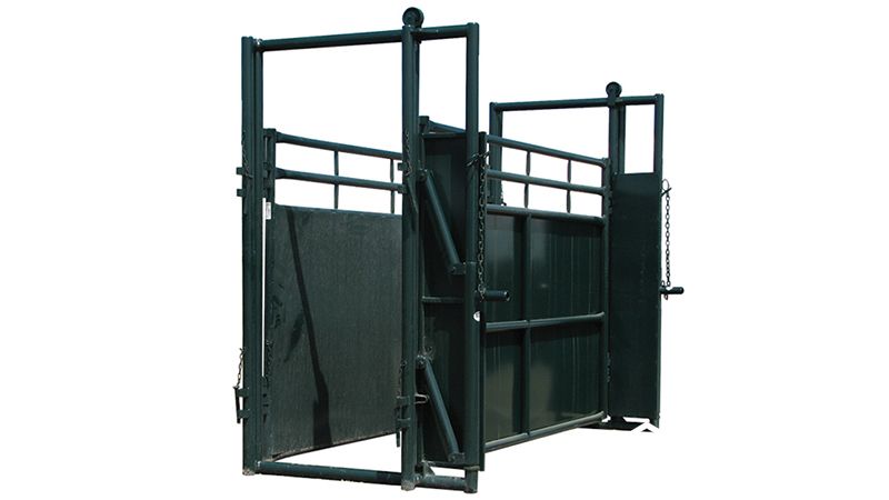 adjustable straight cattle handling alley
