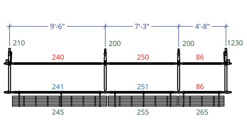 adjustable straight cattle alley modular panel layout