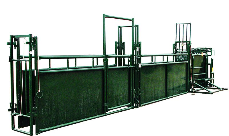 modular calf handling alley with access gate