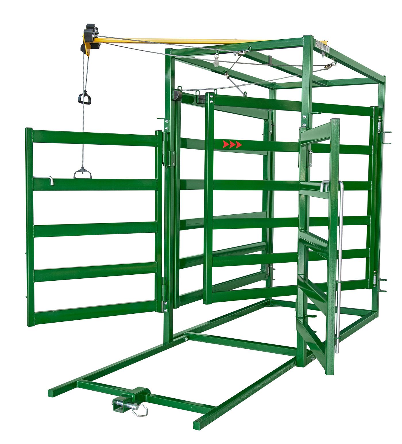 post-chute three-way cattle draft module