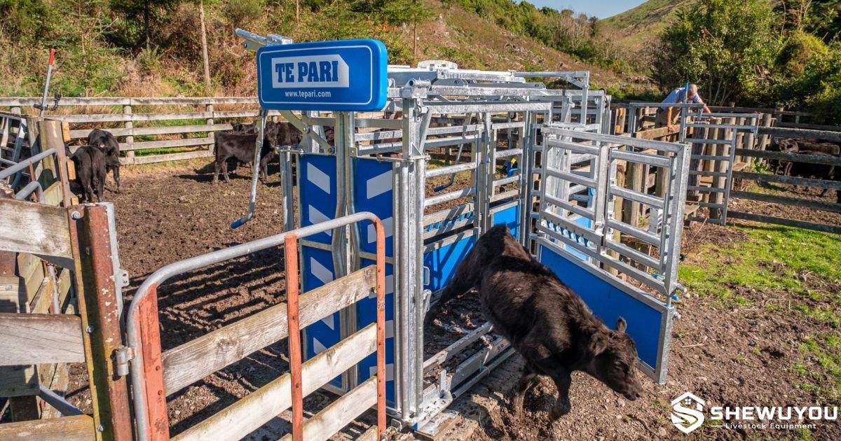 cattle side drafting gate and cattle crush application