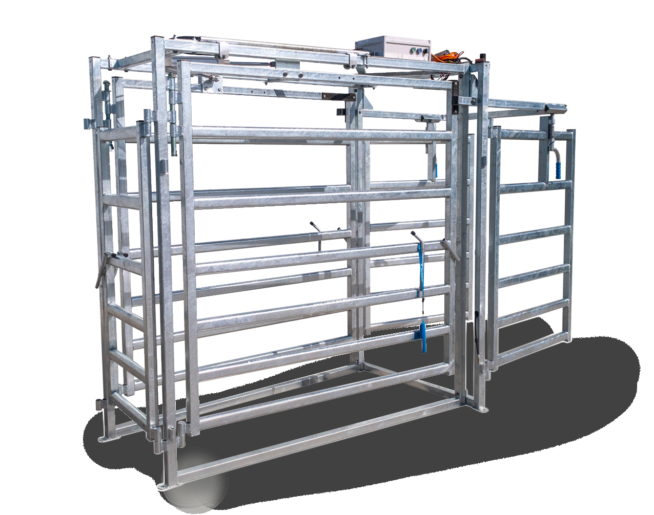 powered 3-way cattle drafting gate module
