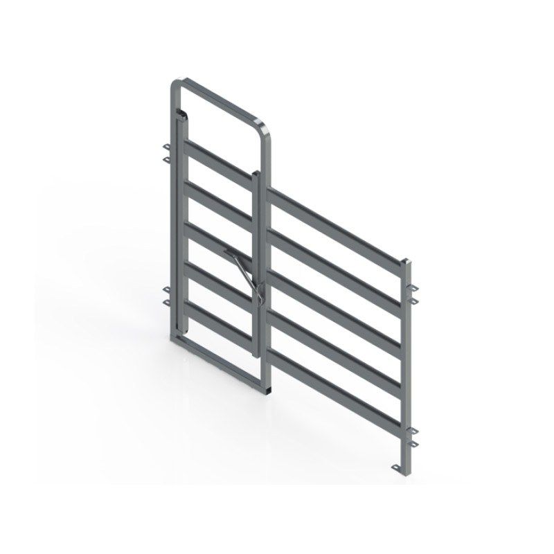 5-bar cattle panel with integrated man gate