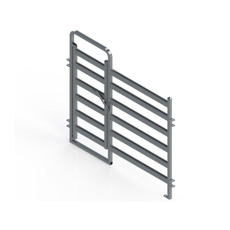 6-bar cattle panel with integrated man gate