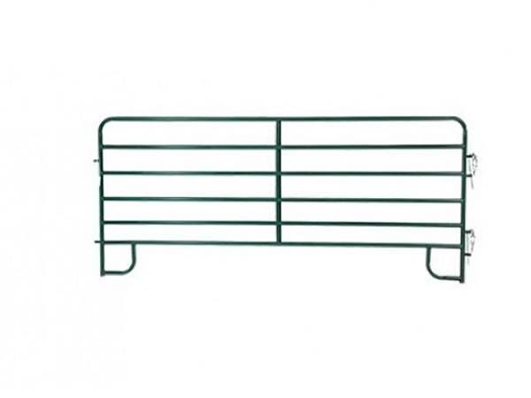 American-style green powder-coated cattle corral panel