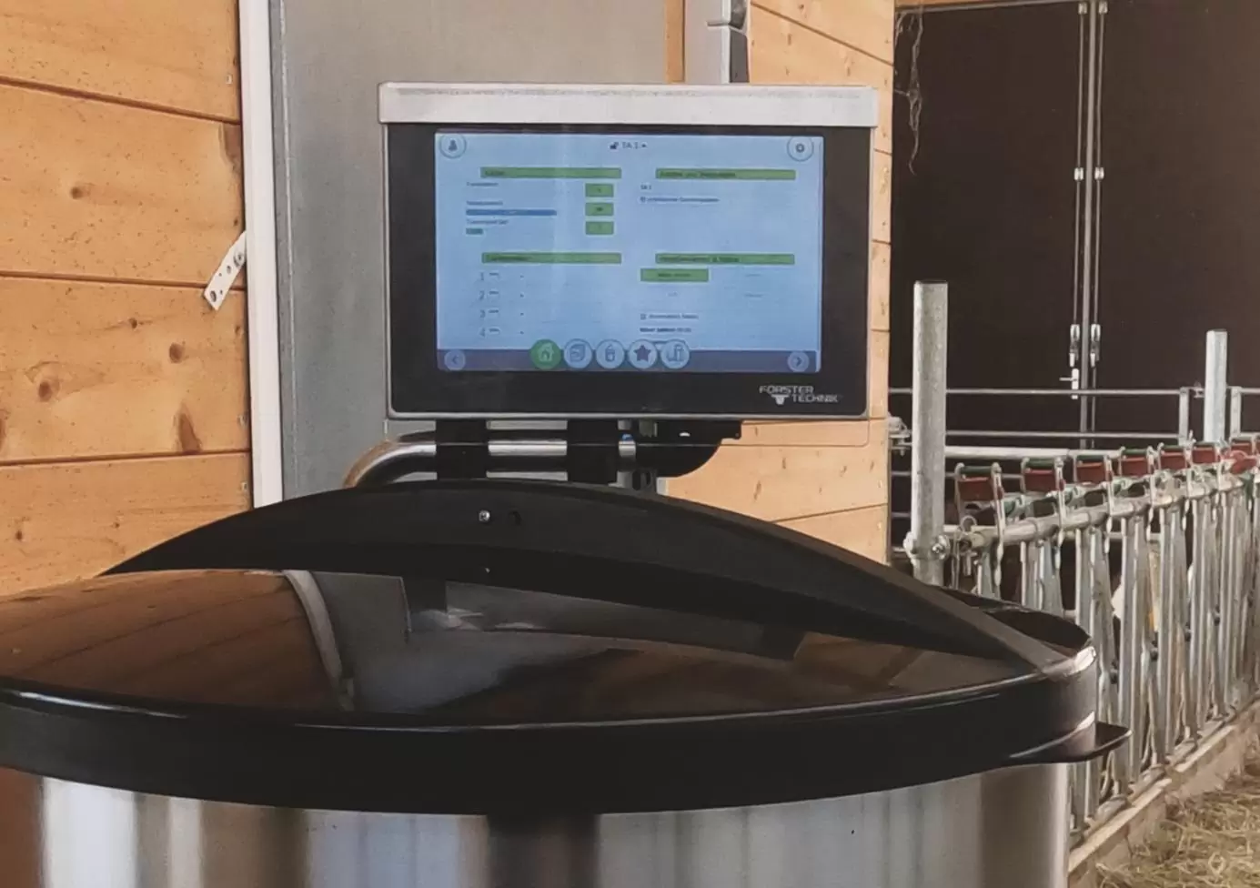 automatic calf feeder touchscreen control system