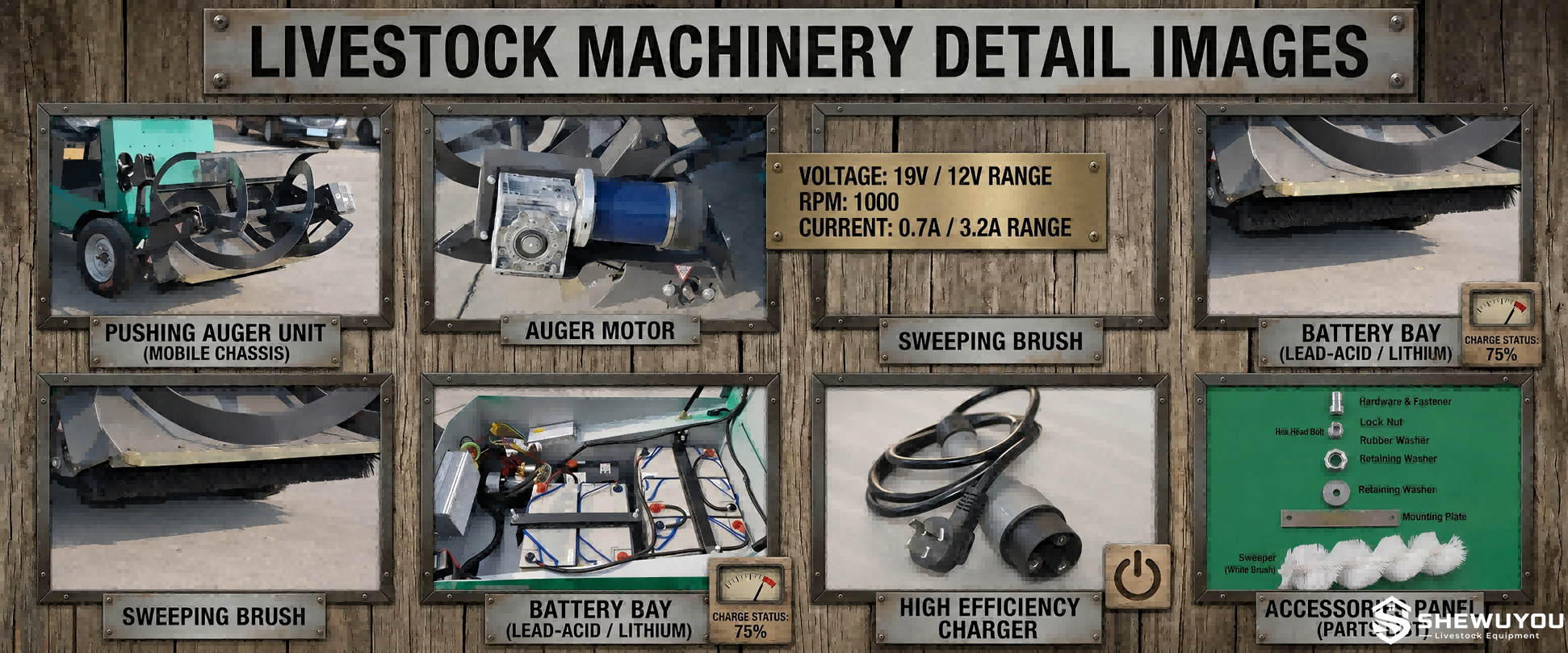 compact electric feed pusher components